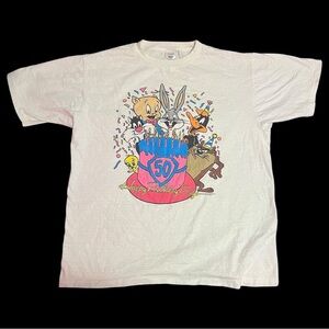 Vintage 1989 Looney Tunes Happy Birthday Bugs 50th Anniversary Size XL